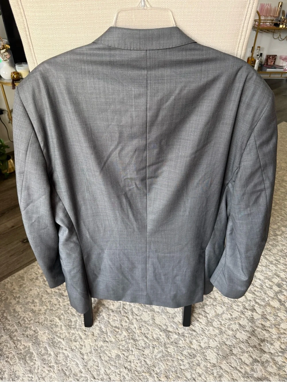 Peter Millar CA00429 Gray Wool Blazer Sport Coat 46R Made in Canada